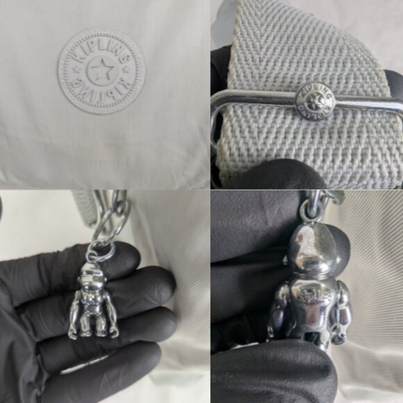 KIPLING Gray Large Bag Polyester with Removable Shoulder Strap . - Picture 8 of 16